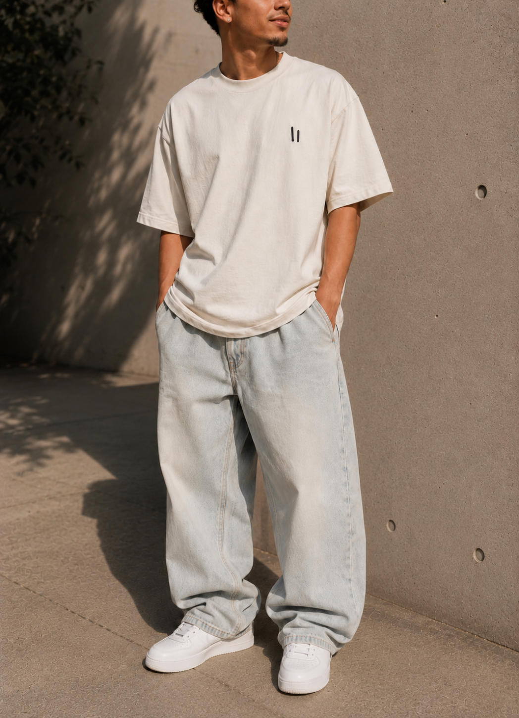 oversized T-Shirt – faded bone